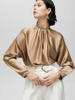 Designer Luksus 100% Charmeuse Silk Shirt til kvinder fra Garnent Producent