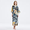 Brugerdefinerede kvinders luksus Mulberry Printed Silk Robes Nightwear 