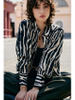 Brugerdefineret overdimensioneret 100% ren silke zebra-trykt skjorte til damer fremstillet af China Garment Producent