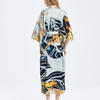 Brugerdefinerede kvinders luksus Mulberry Printed Silk Robes Nightwear 